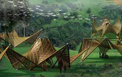 Folden Bamboo Houses