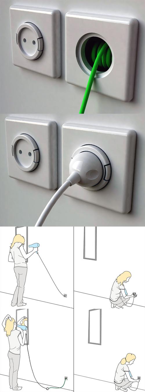 Presa elettrica allungabile design Meysam Movahedi